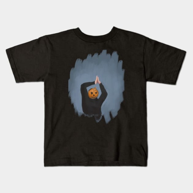 Dancing pumpkin Kids T-Shirt by mailshansen